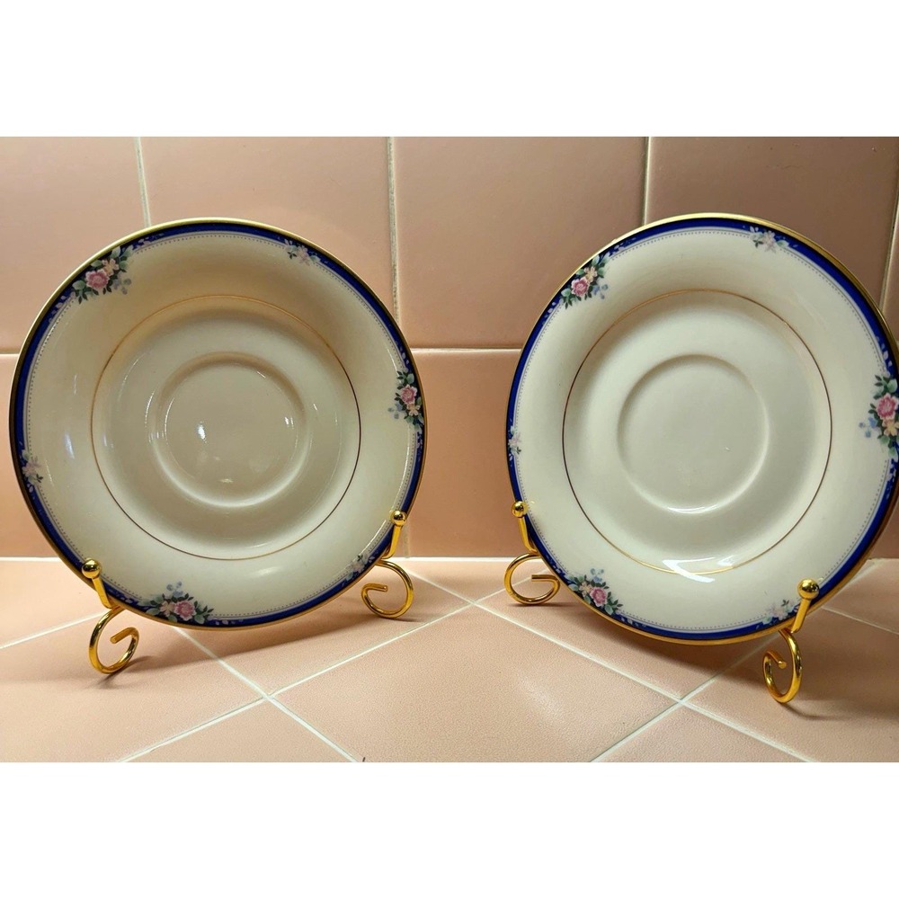 Mikasa Fine Ivory Imperial Rose Floral Saucer LAN04 6 in Japan - Set of 2
